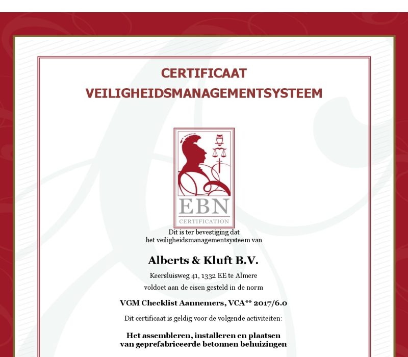 Certificaat VCA 2022 2025